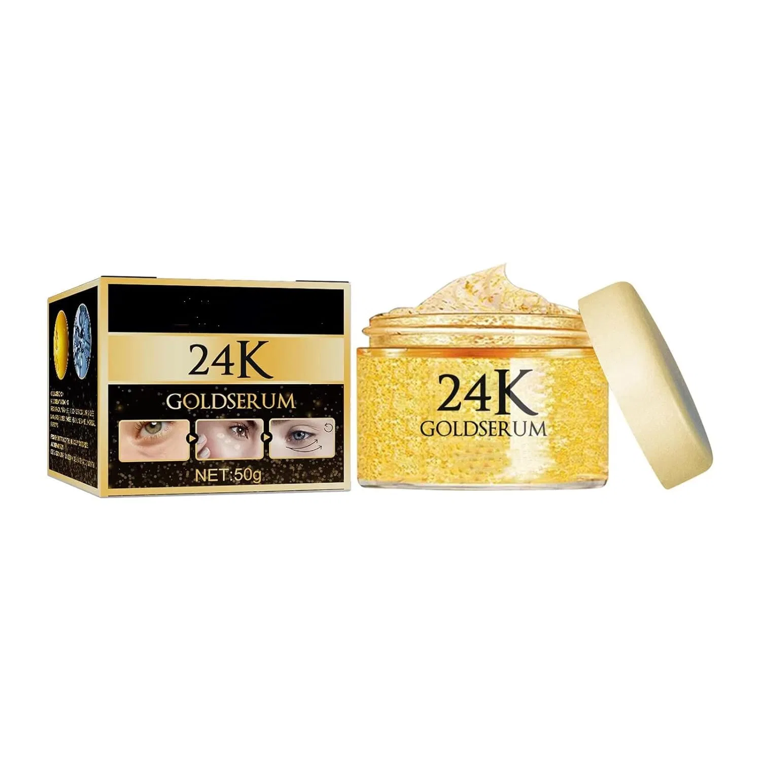 Крем для глаз 24K Gold Serum, Grindrom, 50 г, Pack of 2