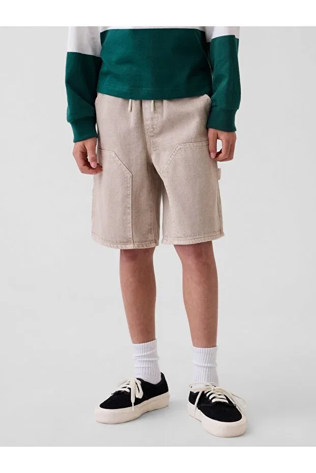 Детские шорты для мальчиков денимовые Gap, Light Brown-000 — фото 4