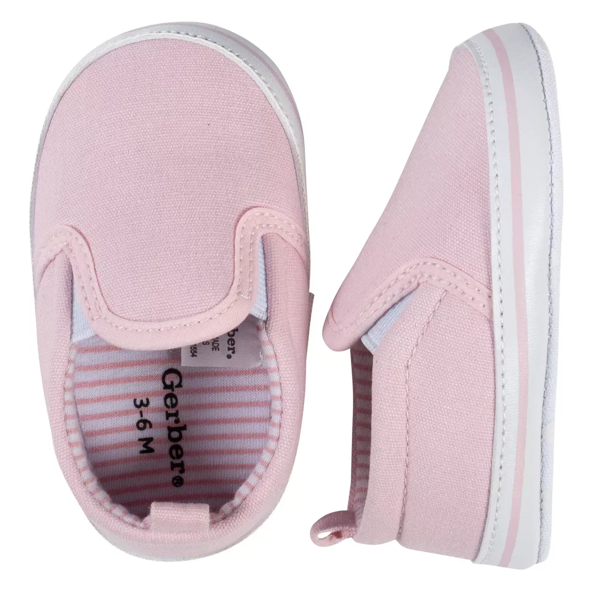 Детские кеды для девочек без шнурков Gerber, Pink — фото 4