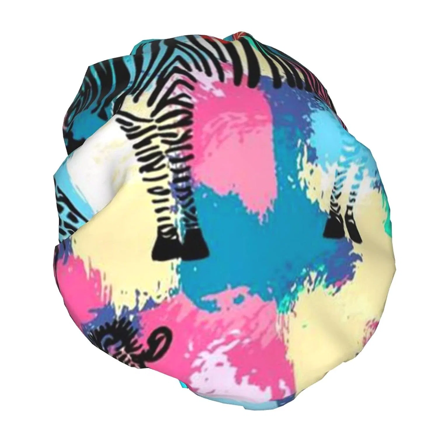 Шапочка для душа, Zebra Print, Ksodgun, двойной слой, 27x11 см — фото 2
