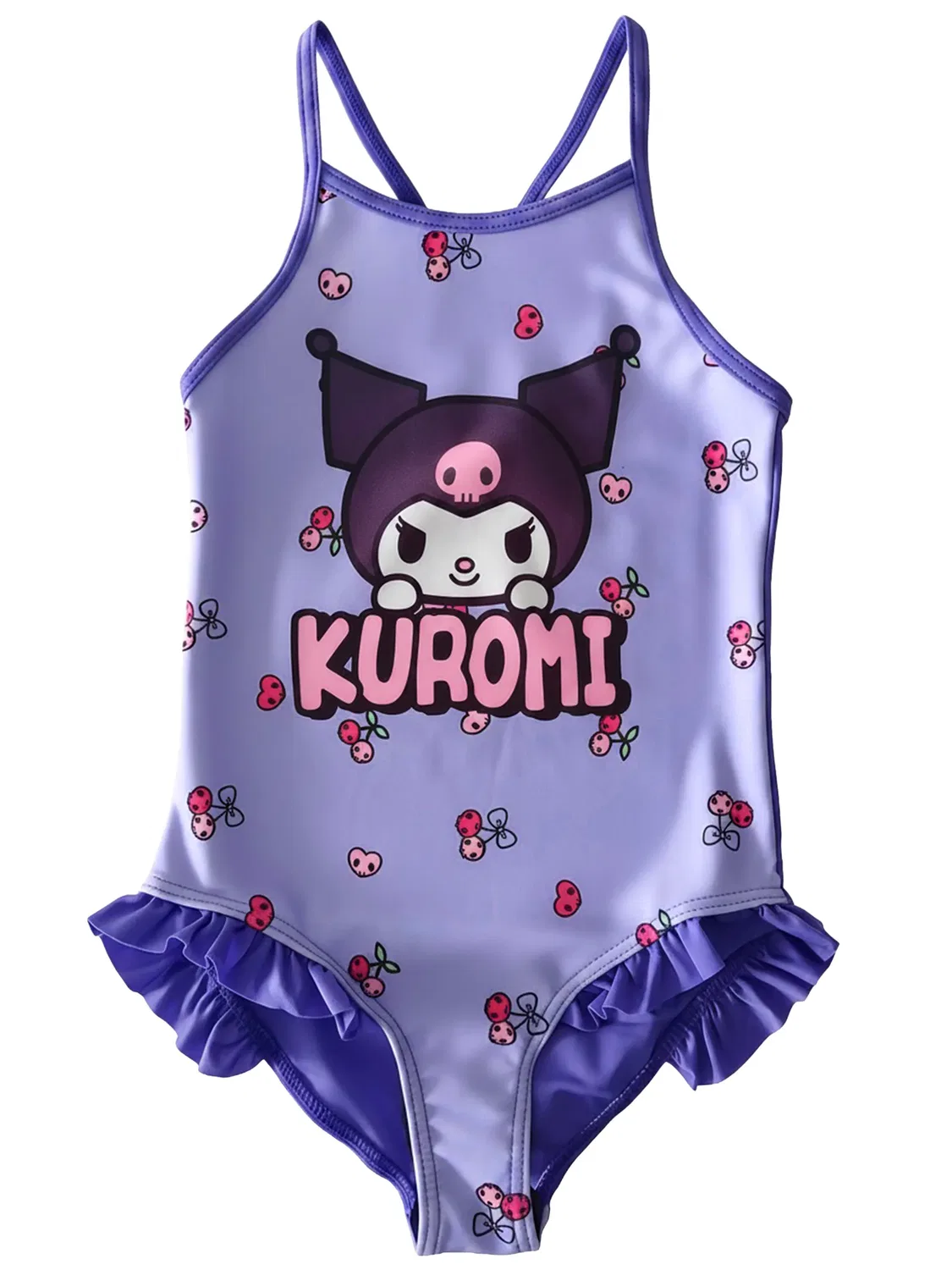 Купальник с рюшами Kuromi Hello Kitty, фиолетовый