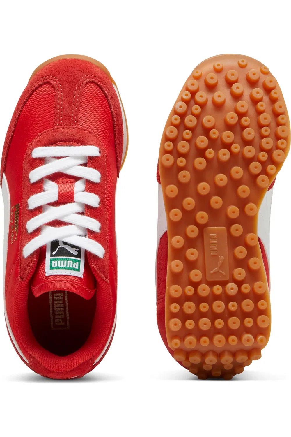 Детские кеды из замши и кожи Easy Rider PUMA, Puma Red-Puma White — фото 3