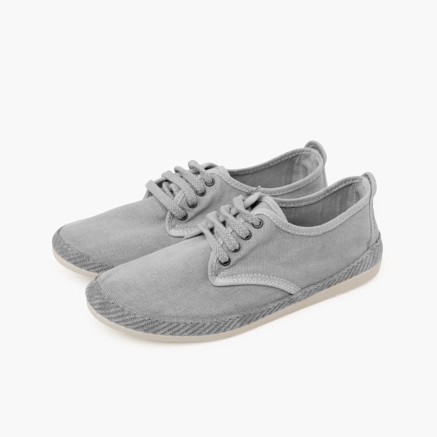 Детские кеды из ткани с завязками Pisamonas Pisamonas Sneakers Casual Grandi Dimensioni Tela Lavata, Bright Grey — фото 4