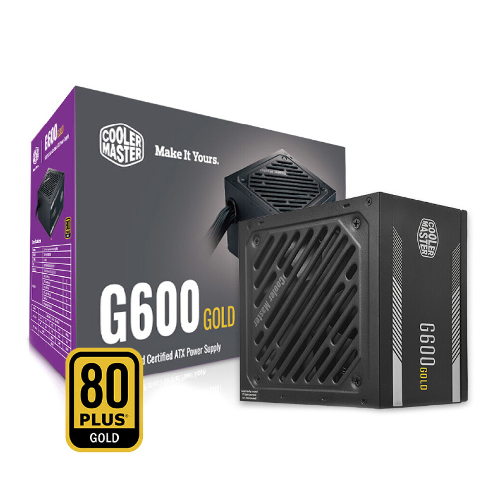 

Блок питания Cooler Master G600 Gold, 600 Вт, черный