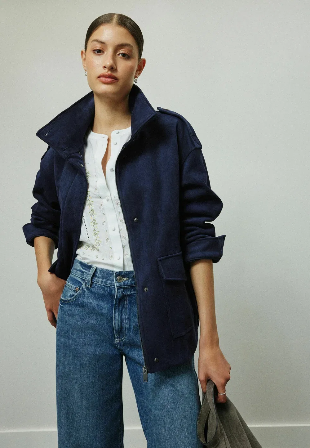 Куртка из искусственной кожи Next, Navy