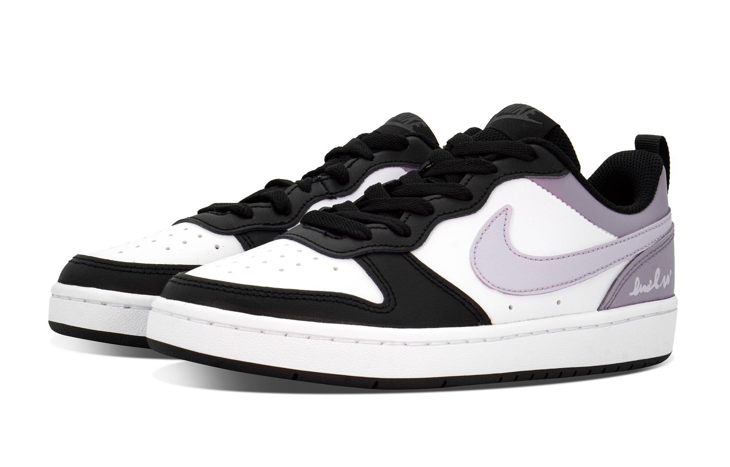 Nike Борцыкие кроссовки для скейтбординга DEER Dreamy Purple Smoke Abrasion Resistant низкие детские черно-фиолетовые для подростков — фото 3
