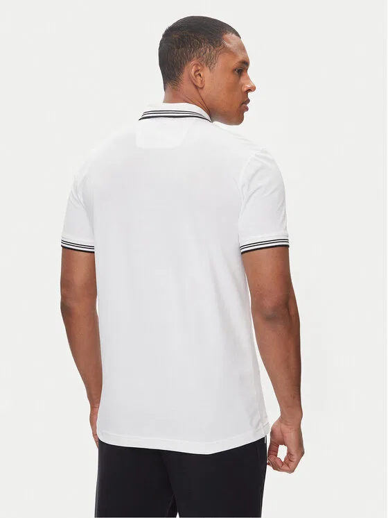 Поло slim fit Paul Boss, белый — фото 3