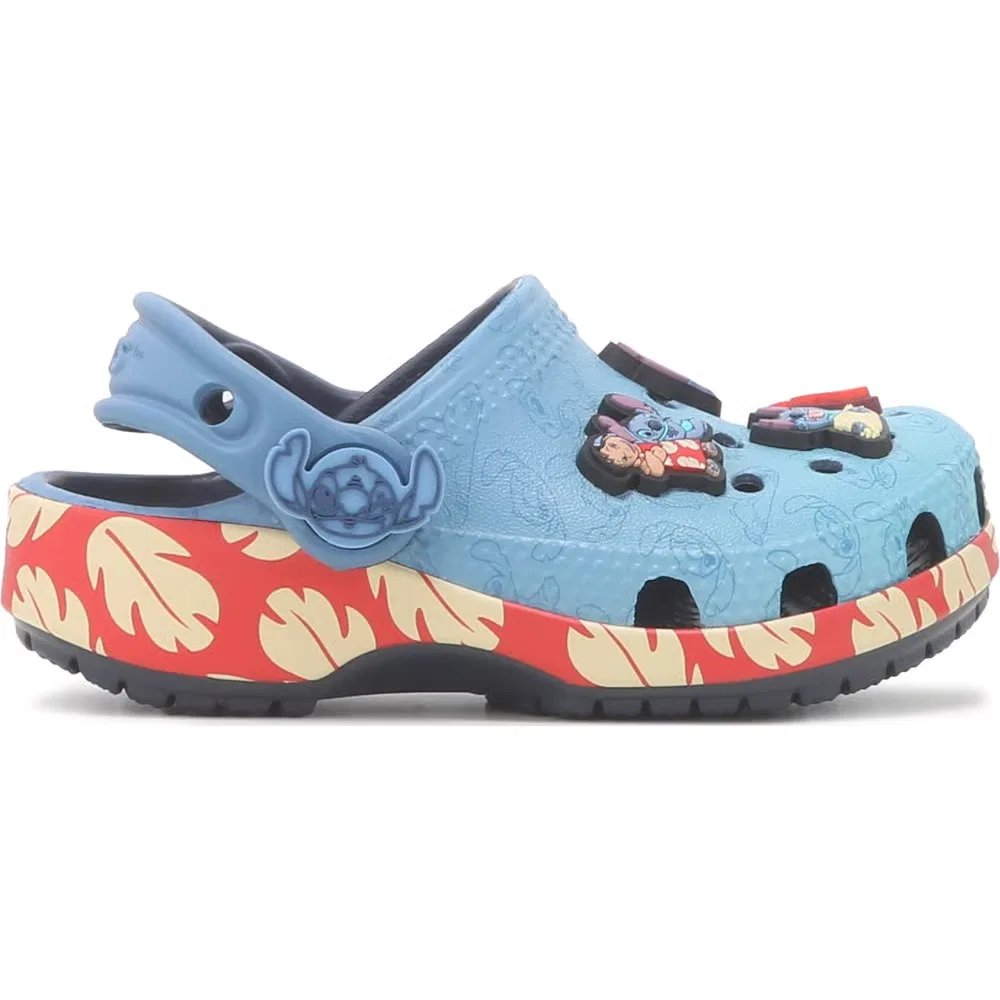 Детские классические сабо с прошивкой для малышей Crocs, Blue Stitch — фото 4