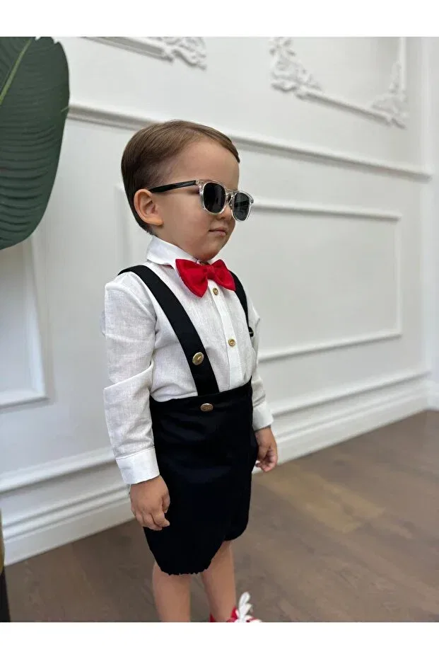 Детский комбинезон с рубашечным воротником Ares Kids Fashion, Белый