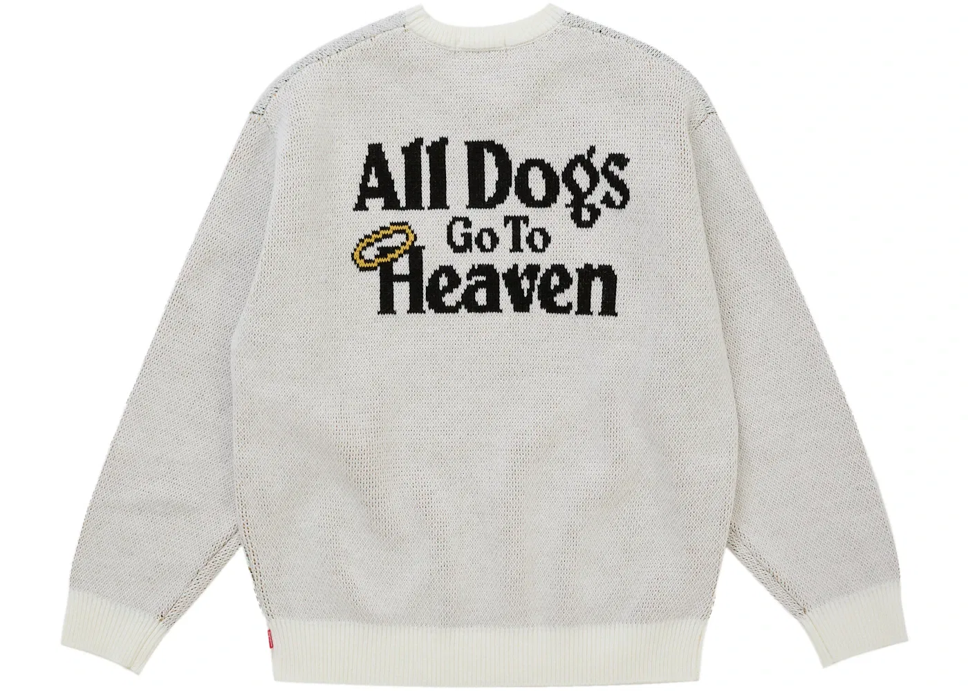 Мужской свитер с принтом All Dogs Go To Heaven Supreme, White — фото 2