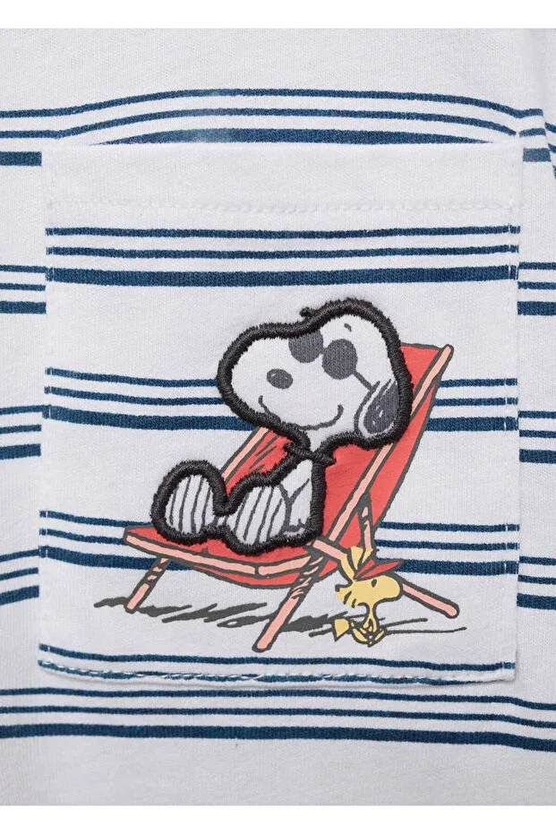 Детское для девочек футболка с принтом Snoopy Mango Baby, Off White — фото 3