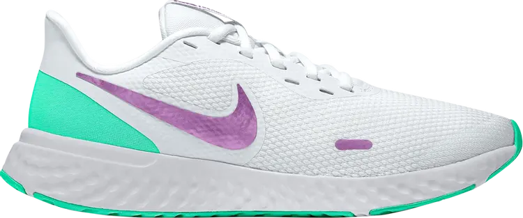 

Кроссовки Nike Wmns Revolution 5 'White Green Glow Violet', белый