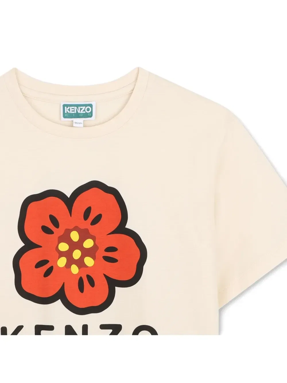 Футболка Boke Flower с логотипом Kenzo Kids, бежевый — фото 3