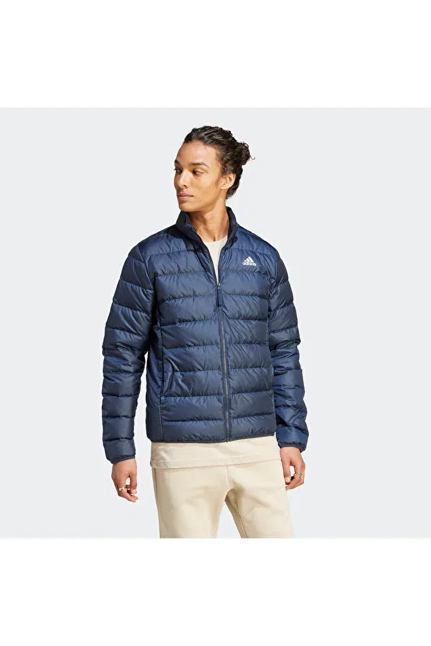 Мужское зимнее пальто с водоотталкивающей пропиткой Essentials light down coat Adidas, Navy Blue — фото 4