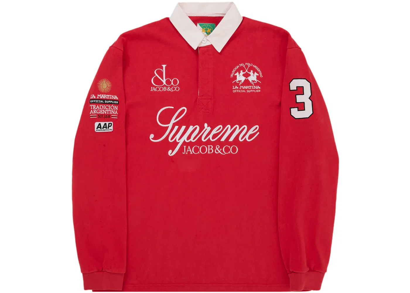 Мужская рубашка-поло с вышивкой Rugby Supreme, Red