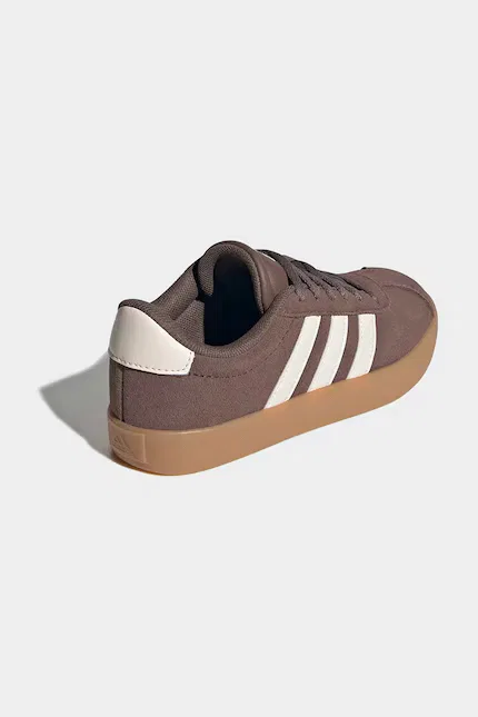 Кроссовки замшевые VL COURT 3.0 Adidas, коричневый — фото 3