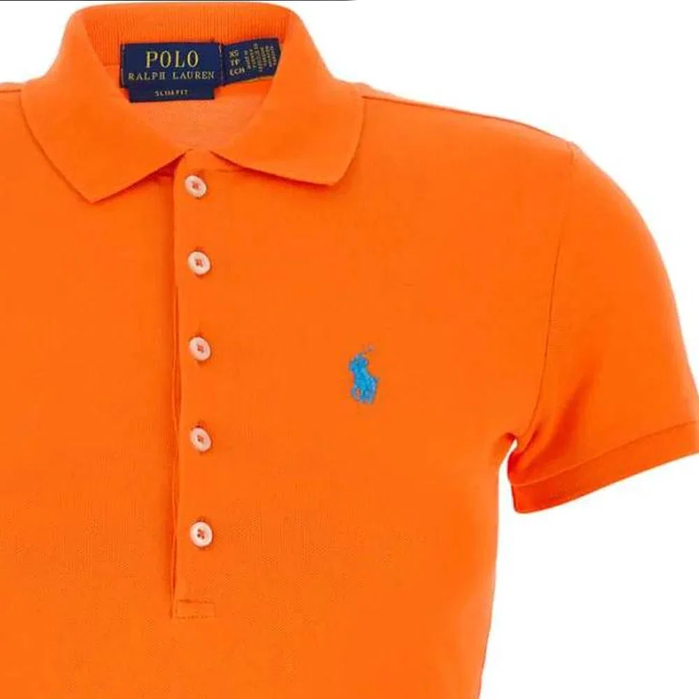Женское поло с коротким рукавом Orange Polo Ralph Lauren, Orange — фото 4