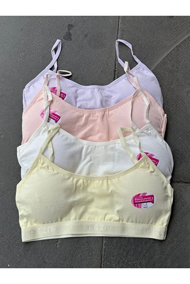 Детский бюстгальтер для девочек с бретельками-спагетти No Underwire Dondeza, Multicolor — фото 3