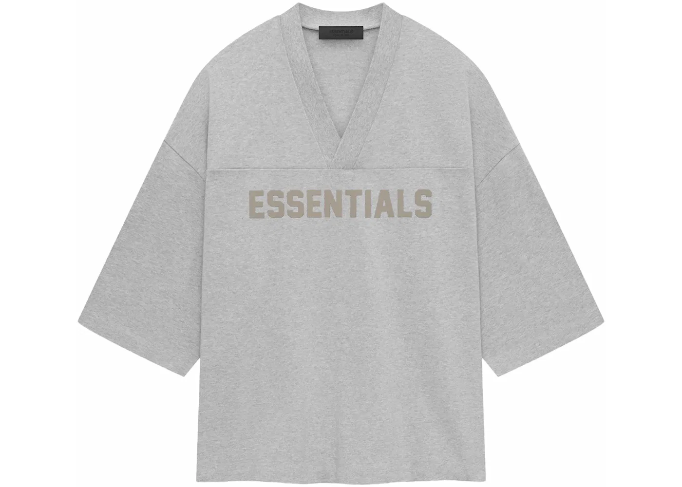 Мужская футболка с длинным рукавом Fear of God Essentials Heavy Jersey Football Tee, Light Heather Grey