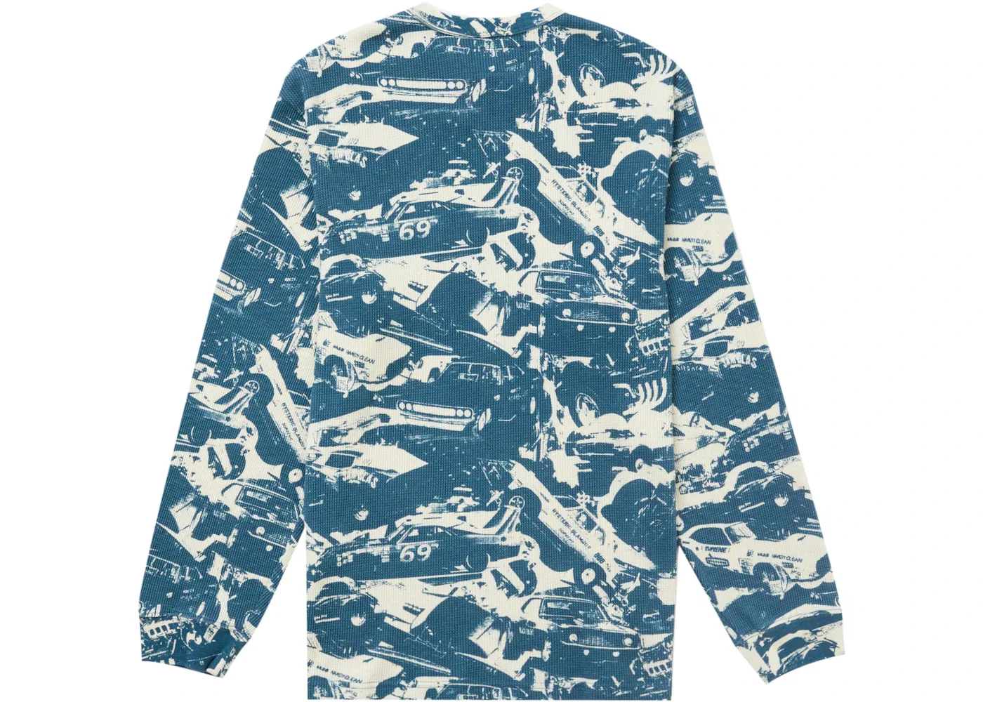 Мужская футболка с принтом Supreme Hysteric Glamour Cars Thermal, Teal — фото 2
