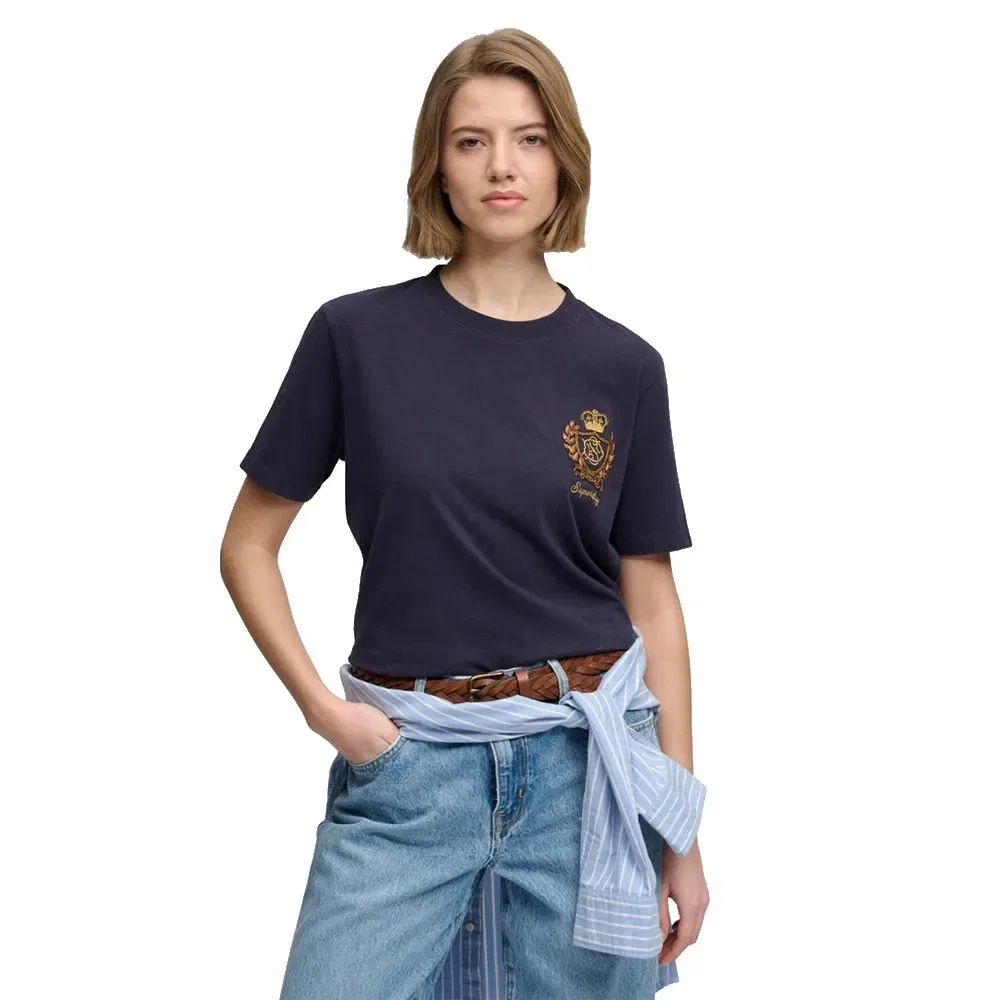 Женская футболка с коротким рукавом Crest Embellished Superdry, Blue