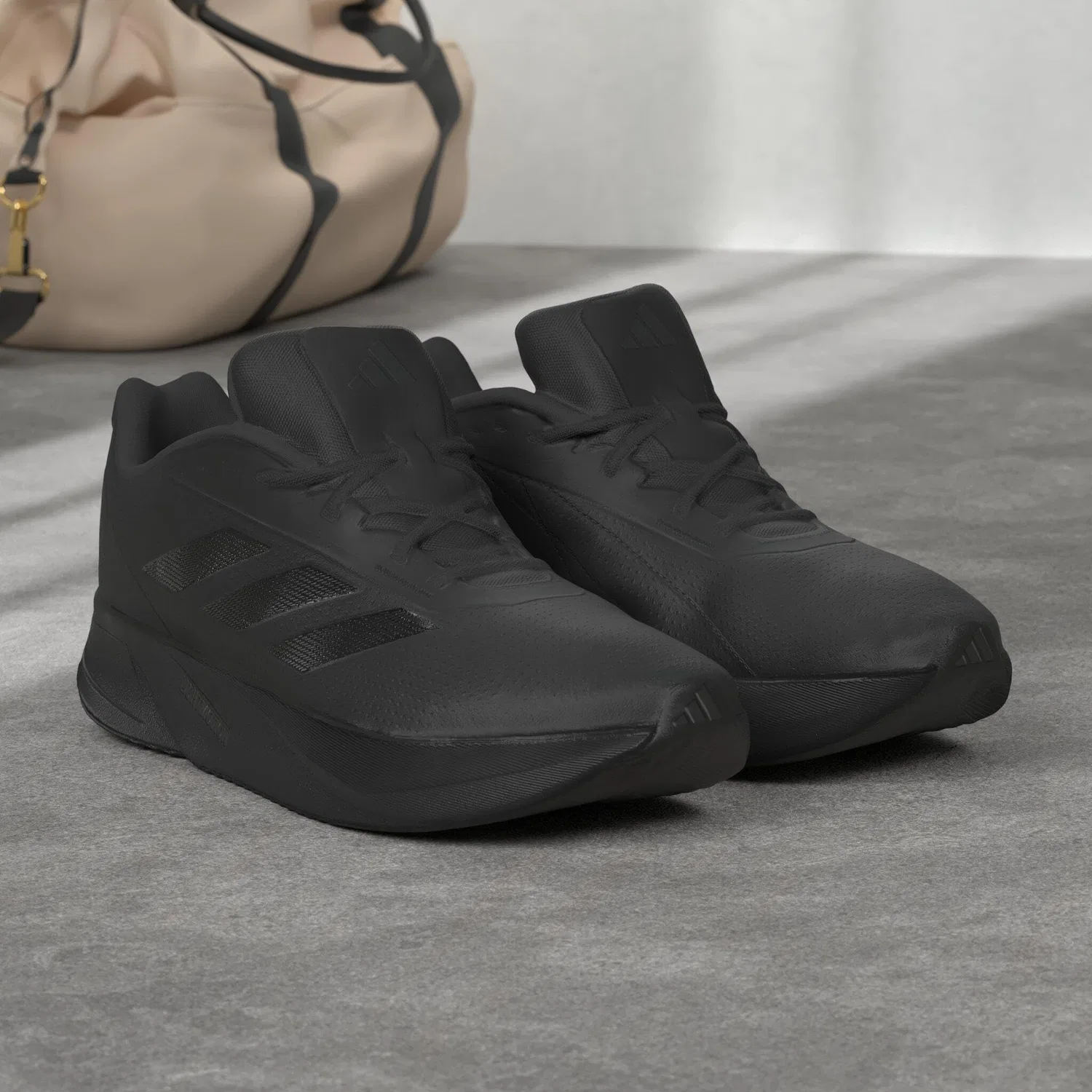 Детские кроссовки для мальчиков с закрытым носком Duramo Sl Adidas, Black Black White — фото 2