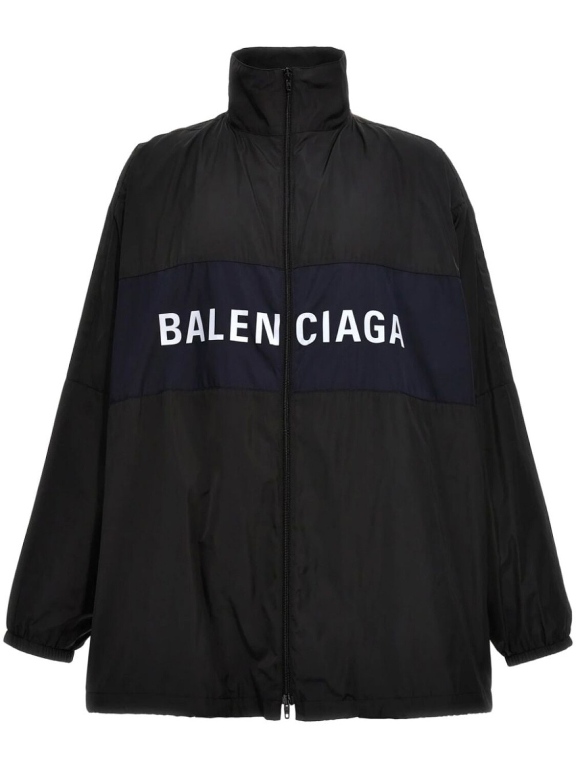 

Ветровка на молнии с логотипом Balenciaga, черный