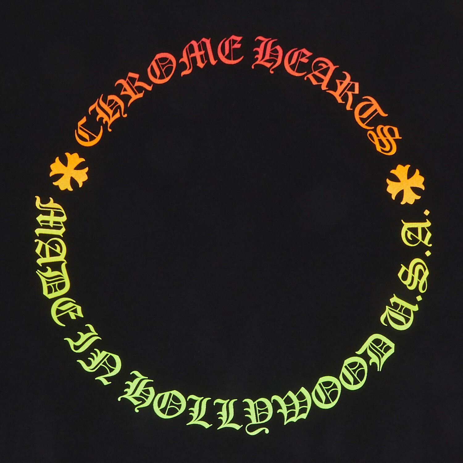 Футболка с логотипом Chrome Hearts Gradient, цвет Черный/Многоцветный — фото 3