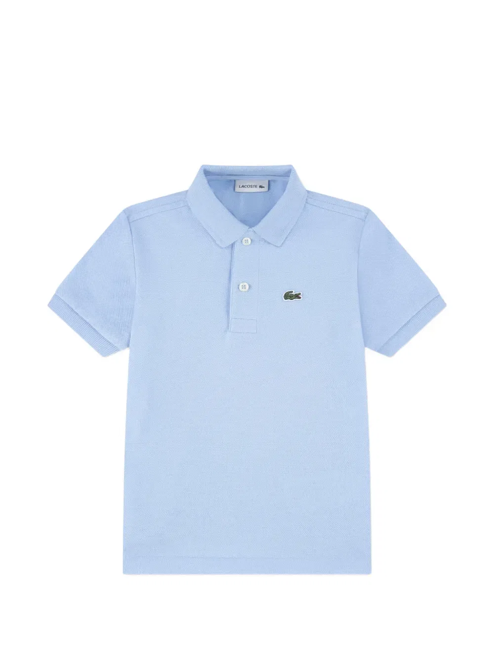 Рубашка-поло с коротким рукавом на пуговицах Lacoste Kids, синий