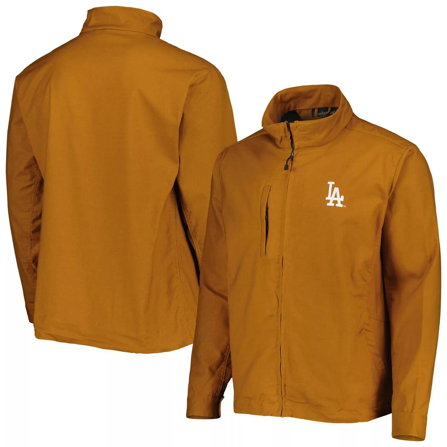 

Мужская куртка Dunbrooke Tan Los Angeles Dodgers Journey Tri-Blend с молнией во всю длину
