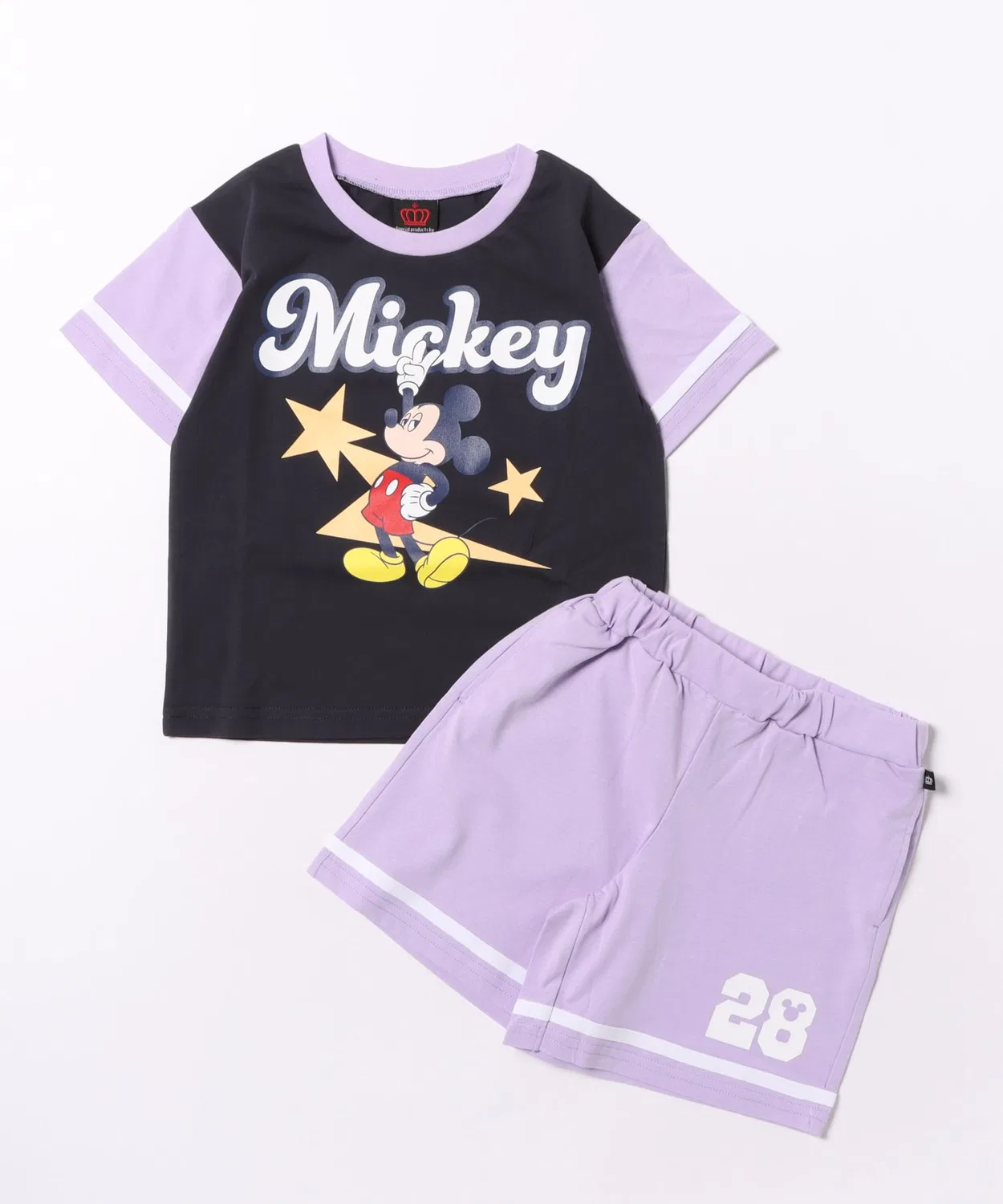 Костюм спортивный Disney униформа BABYDOLL, чёрный с красным