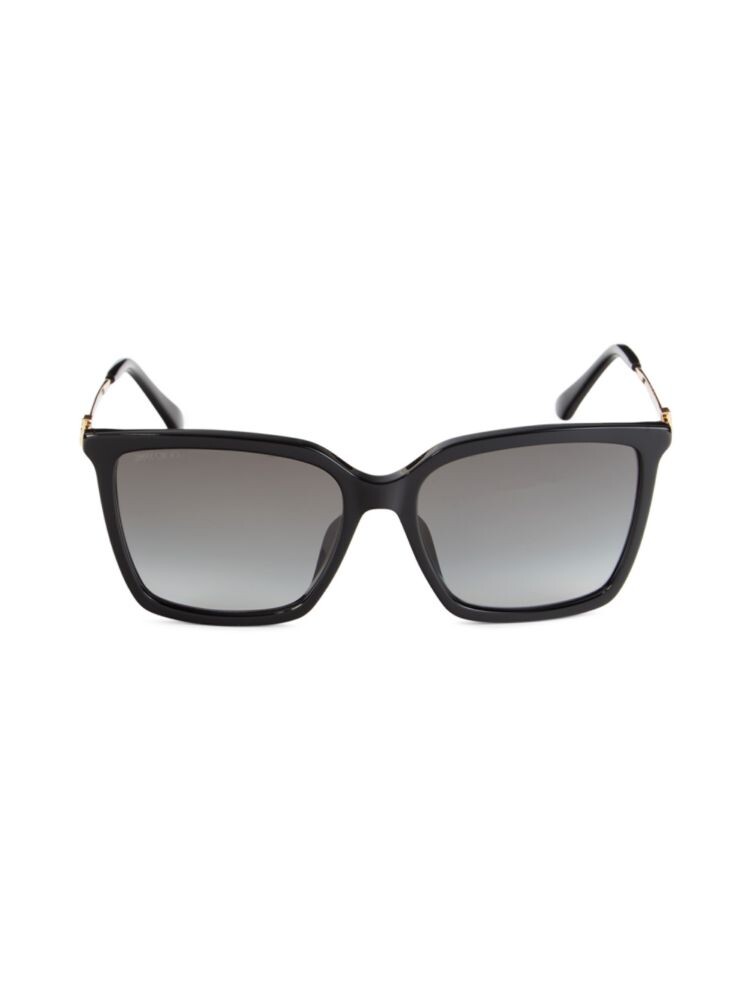 

Квадратные солнцезащитные очки 56MM Jimmy Choo, черный