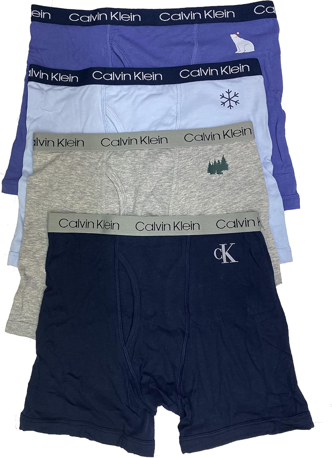 

Подарочный набор из 4 пар трусов-боксеров Calvin Klein Big Boys Cotton, B(158302-801)/O