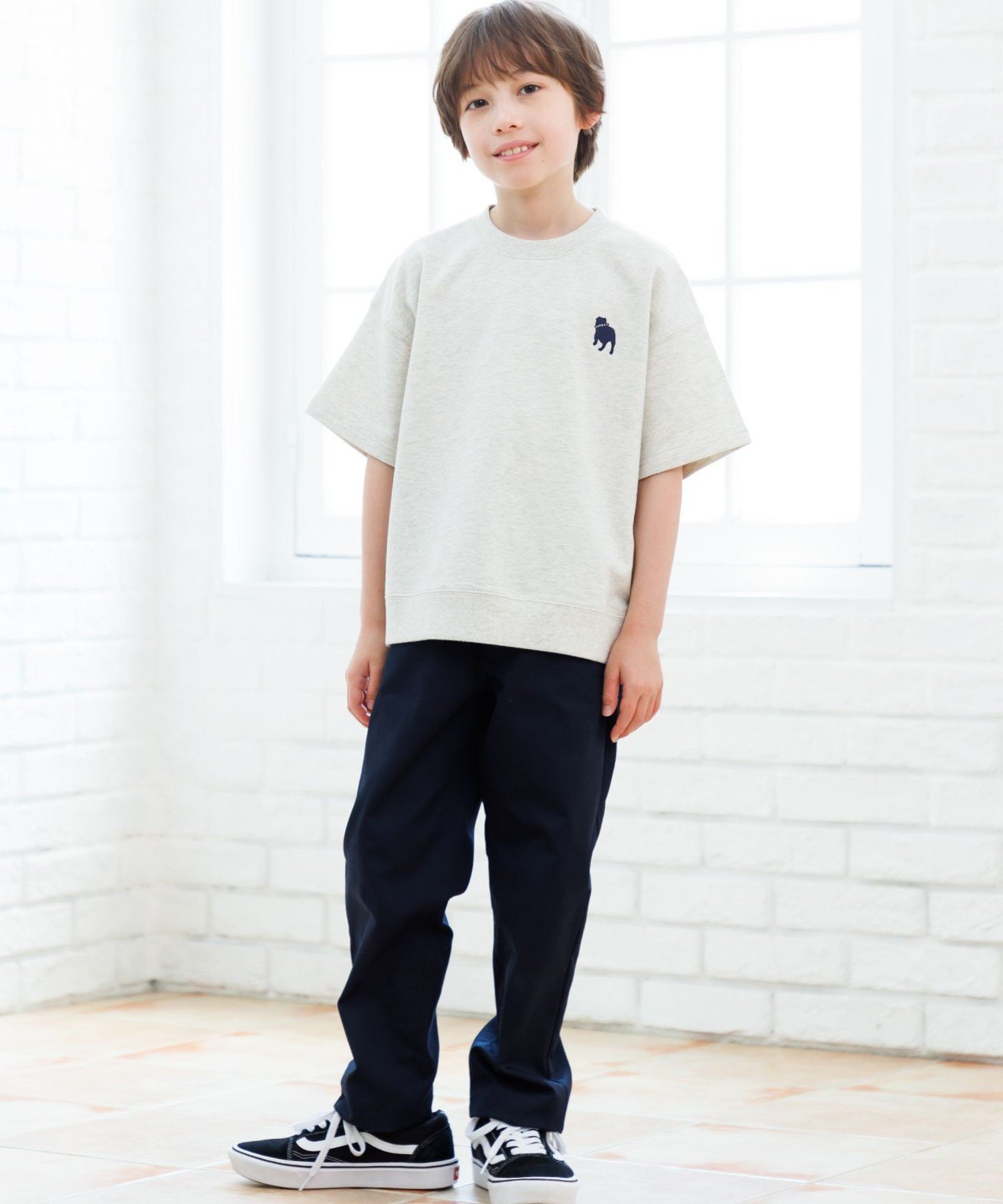 [100-130 см] Длинные брюки из саржи J.Press, Navy [075]