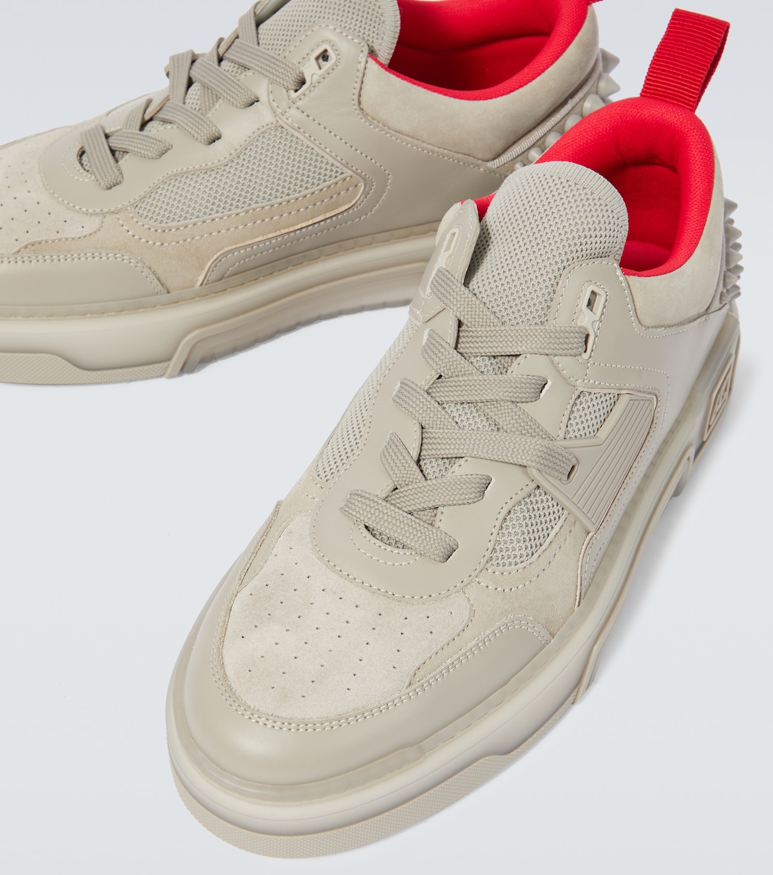 Кроссовки Astroloubi из кожи и замши Christian Louboutin, Goose — фото 3