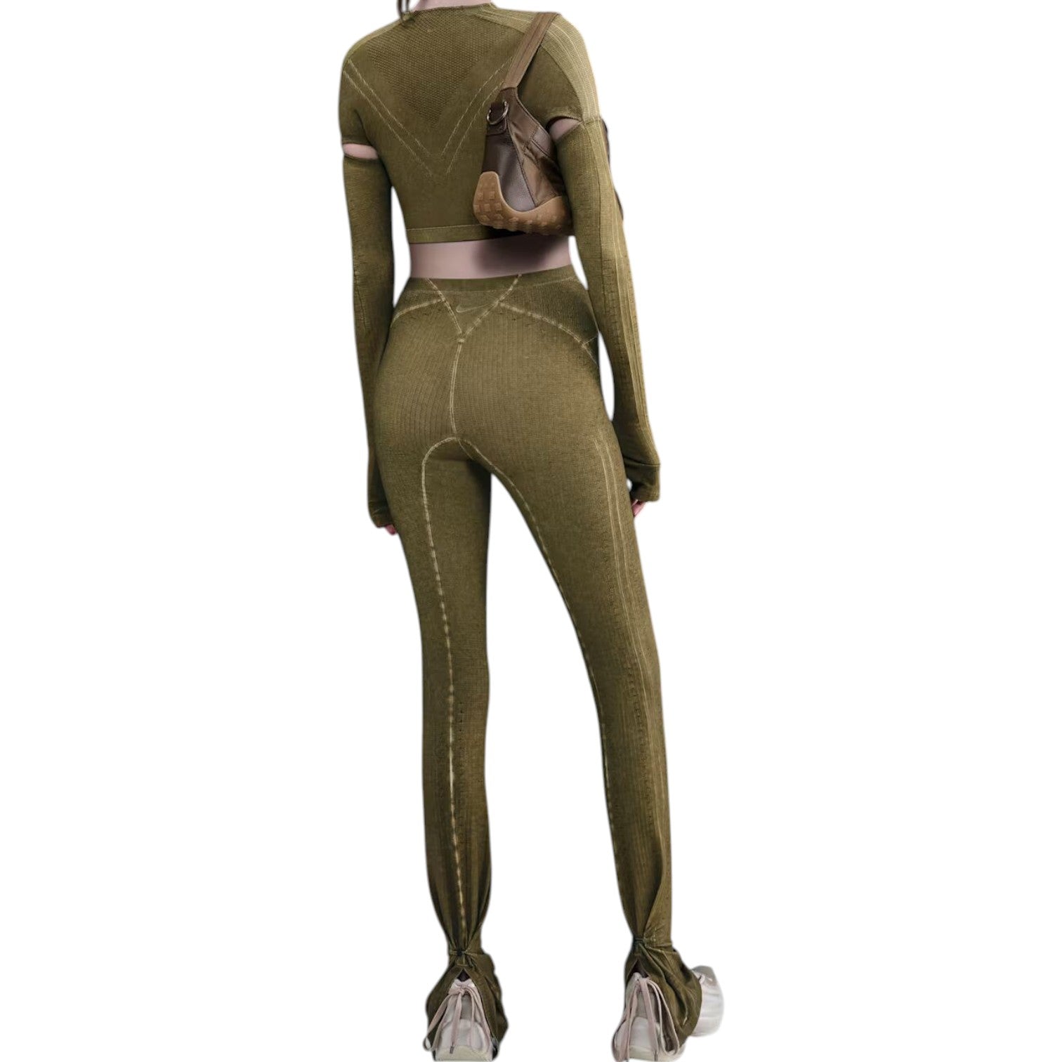 Брюки (WMNS) Nike x KNWLS Ghost Pants 'Olive Flak' — фото 4