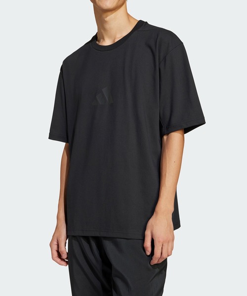 

Футболка свободного кроя с коротким рукавом Adidas, черный