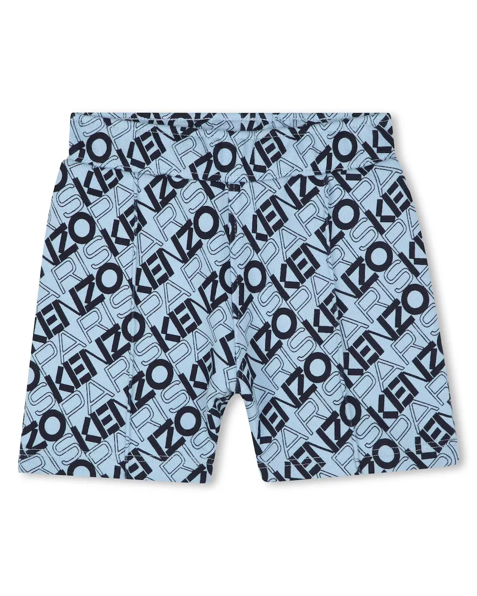 

Baby boy бермудские шорты синего хлопкового цвета Kenzo Kids, голубой