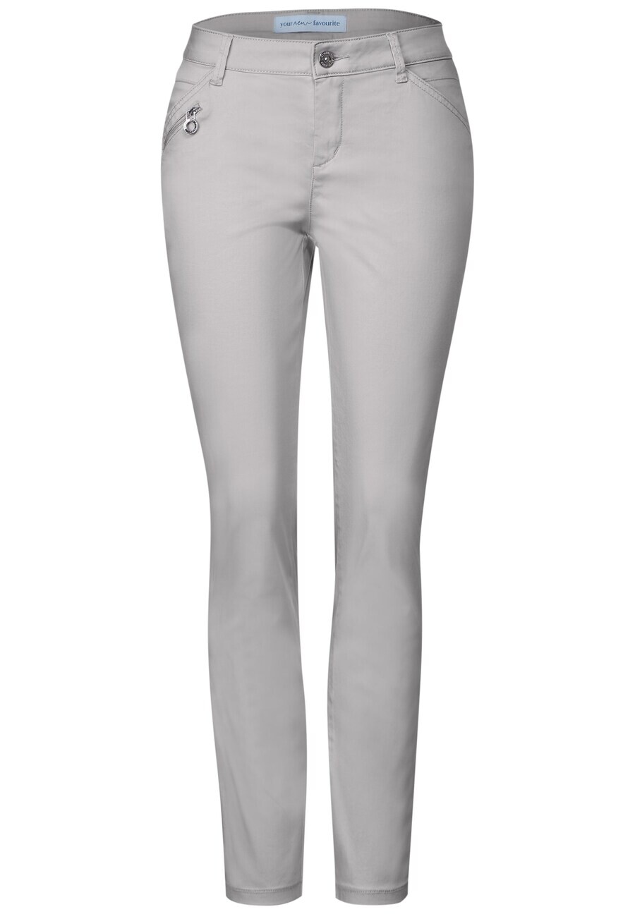 

Брюки STREET ONE Slim fit Pants, серый