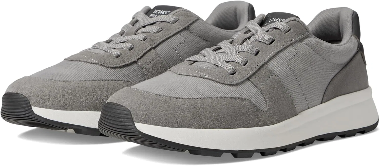Мужские кроссовки Toms Trvl Lite Retro, Vintage Twill Made Of Grey Suede Water-Repellent