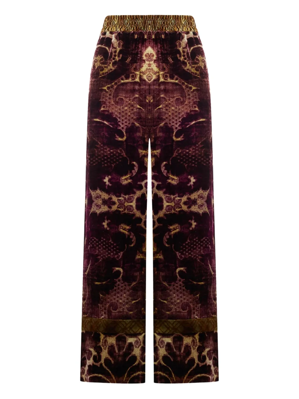 

Велюровые брюки с рисунком "дамаск" Pierre-Louis Mascia, красный