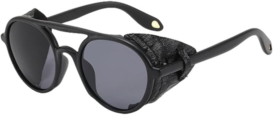 

Винтажные солнцезащитные очки в стиле стимпанк, роскошные, в крупной оправе, для мужчин и женщин, модные круглые солнцезащитные очки с защитой от УФ-излучения UV400 TYUVIVO, Sand-black