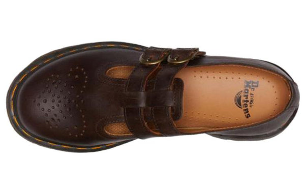 Кроссовки 8065 crazy horse leather mary jane shoes 'dark brown' Dr. Martens, коричневый — фото 3