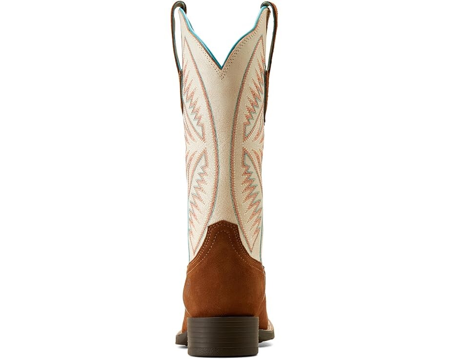 Сапоги женские Ariat Round Up Ruidoso ковбойские с вышивкой, коричневый/экрю — фото 4