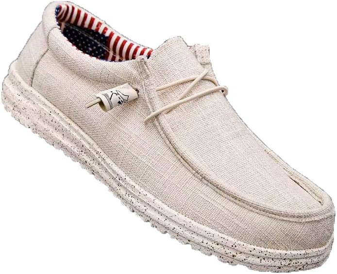 

Мужские модные однотонные слипоны, удобные нескользящие повседневные дышащие кроссовки для активного отдыха на улице Hoalox, бежевый