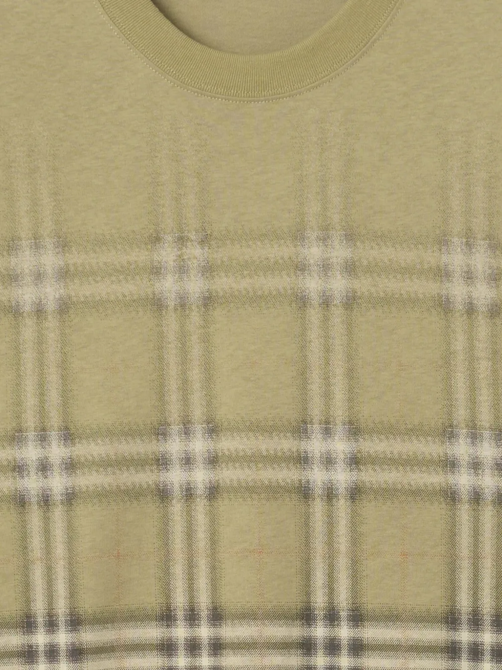 Футболка BURBERRY в клетку, с градиентом, зеленый — фото 4