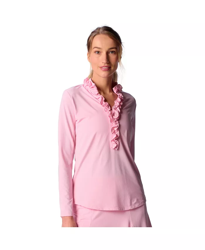 

Женский топ G Lifestyle с длинными рукавами и двойными оборками G Lifestyle Clothing, розовый