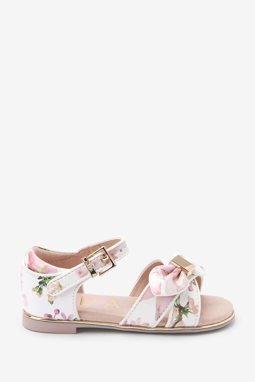 

Белые лаковые босоножки с бантом Baker by Ted Baker, белый