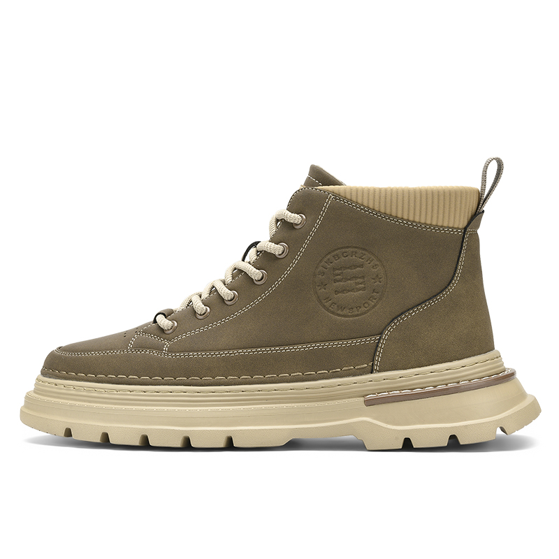 

Eminu Мужские ботинки Martin с подкладкой из кашемира, цвет Khaki Fleece-Lined