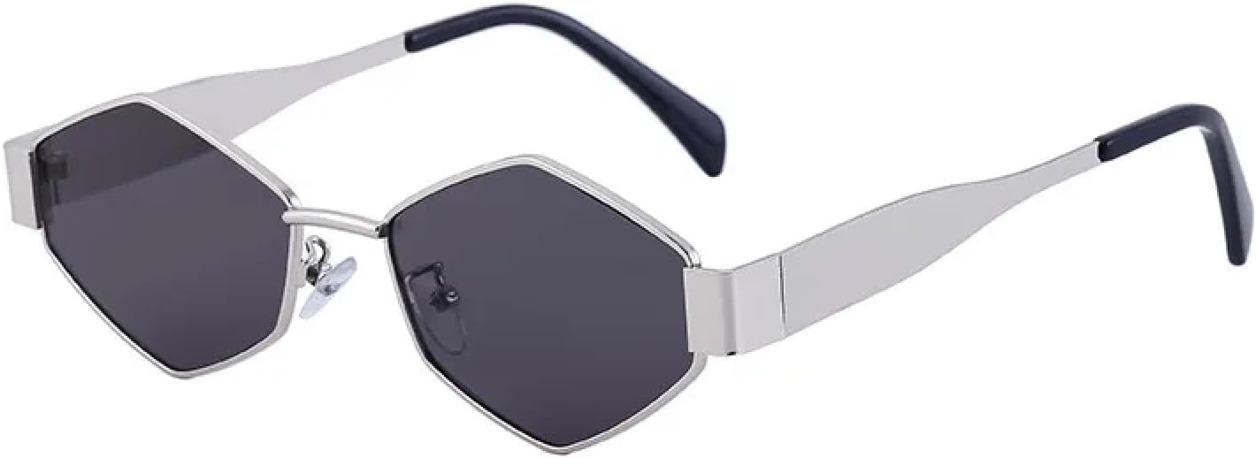 

Солнцезащитные очки с защитой от УФ-излучения UV400 | Металлическая оправа, маленькие, для мужчин и женщин | Линзы конфетных цветов, для занятий спортом на открытом воздухе и вождения DSVIGF, Gray